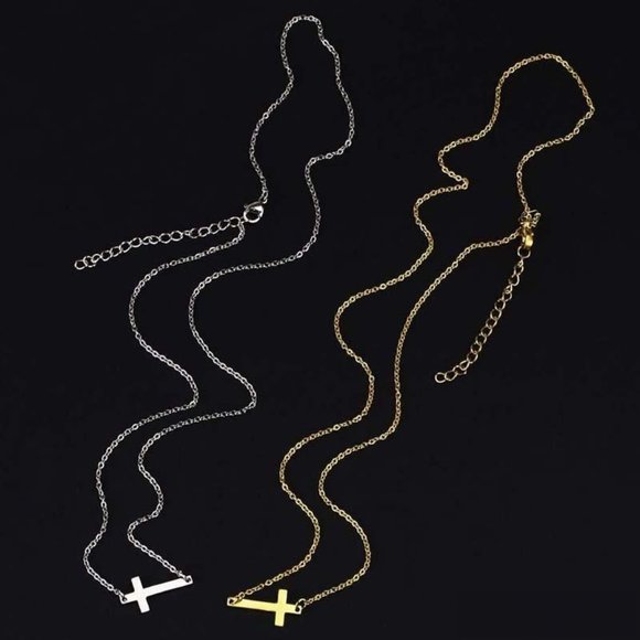 Cross Pendant Necklace-Cross Necklace-Religious  Necklaces-Choker Necklace - Picture 5 of 5